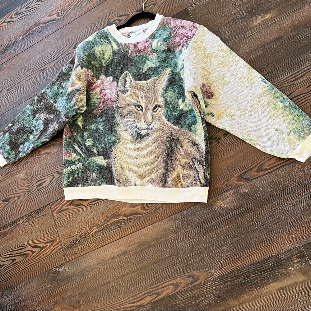 Vintage Crazy Cat Lady Cats Lovers Dream Sweater Cotton Sugar Street Weavers - Picture 5 of 15